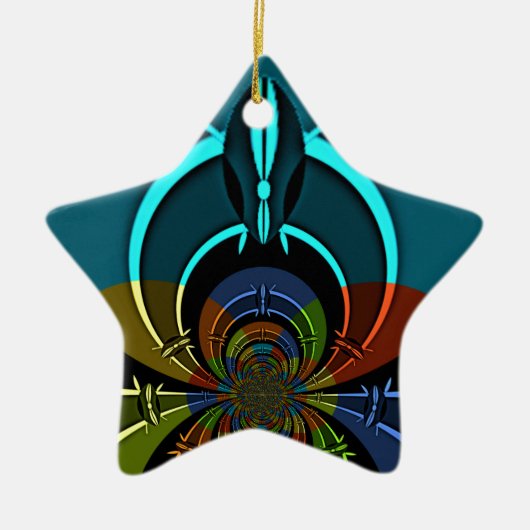 Maasai Colors Hakuna Matata Keramisch Ornament (Voorkant)