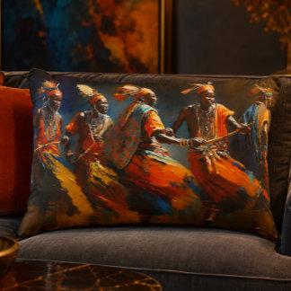 Maasai-krijgers Geborsteld Polyester Accentkussen Accent Kussen