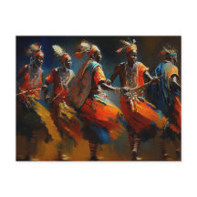 Maasai Krijgersdans Afrika Ansichtkaart