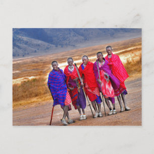 Maasai Mannen Briefkaart