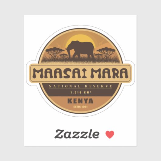 Maasai Mara , National Reserve , Kenya Sticker (Vel)