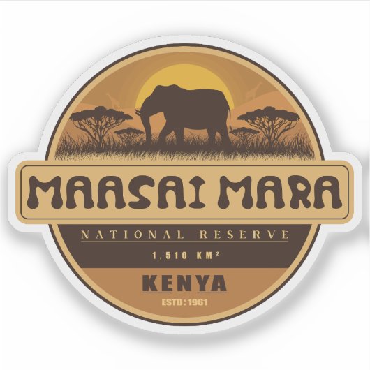 Maasai Mara , National Reserve , Kenya Sticker (Voorkant)