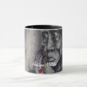 Maasai moeder en kind met Lion Art Print / Graphic Mok (Midden)