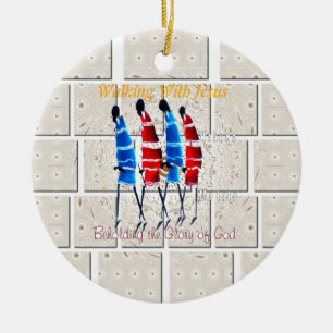 Maasai Morans Christelijke kunst Print Keramisch Ornament