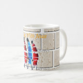 Maasai Morans Christelijke kunst Print Koffiemok (Voorkant rechts)