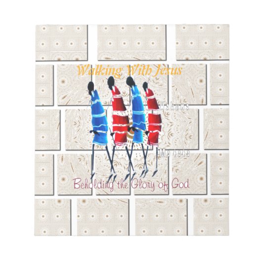 Maasai Morans Christelijke kunst Print Notitieblok (Voorkant)