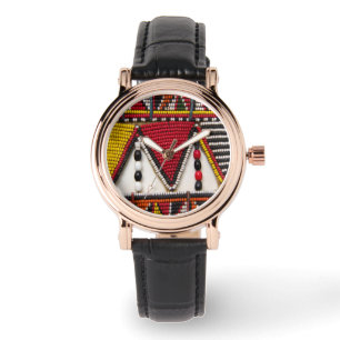 Maasai-stamkralenwerk Horloge