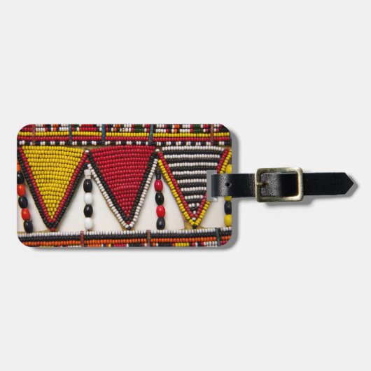 Maasai Tribal Beadwork Bagagelabel (Voorkant horizontaal)