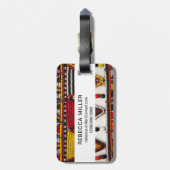 Maasai Tribal Beadwork Bagagelabel (Achterkant verticaal)