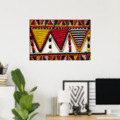 Maasai Tribal Beadwork Poster (Thuiskantoor)