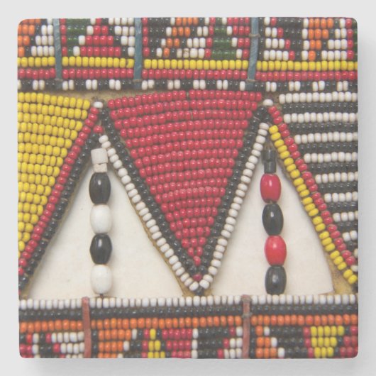 Maasai Tribal Beadwork Stenen Onderzetter (Voorkant)