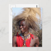 Maasai Warrior-1 Briefkaart (Voorkant / Achterkant)