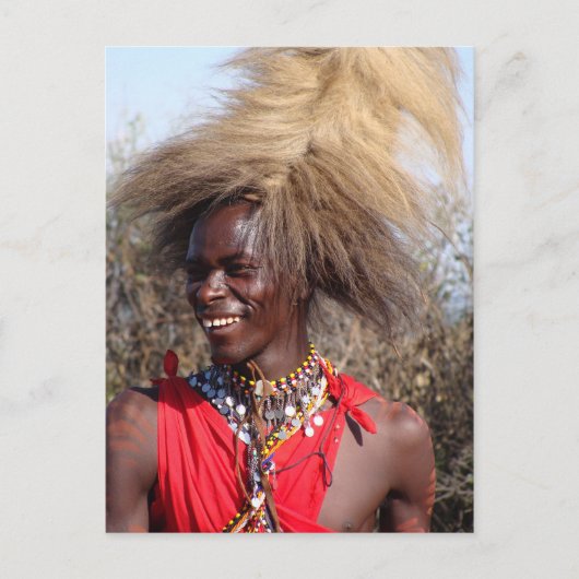 Maasai Warrior-1 Briefkaart (Voorkant)