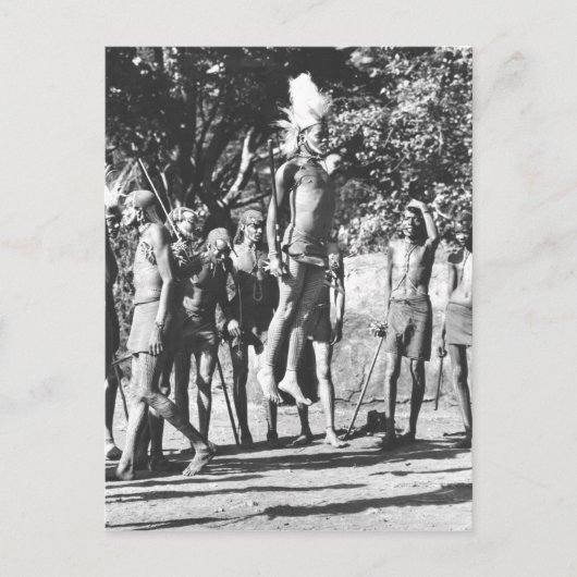 Maasai Warrior Jumping Competition Briefkaart (Voorkant)
