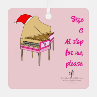 Maat 0 AI Slop Kerstmis Metalen Ornament
