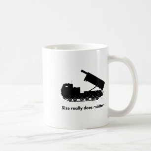 Maat doet er echt toe Mlrs Sticker Koffiemok