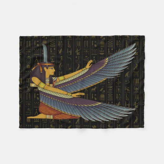 Ma'at Goddess Fleece Blanket (Voorkant (Horizontaal))