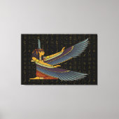 Ma'at Goddess op Hieroglyphs Canvas Print (Voorkant)