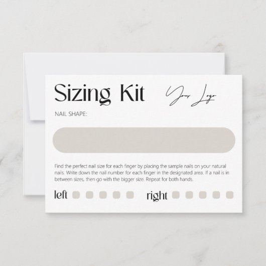 Maat Kit Press-On Nails Modern Bedankkaart (Voorkant)