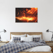 Maat Oranje spuitolie Afdruk Canvas Afdruk (Insitu (Slaapkamer))