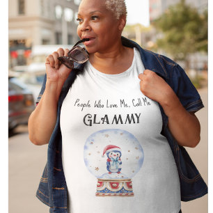 Maat XXL op maat gemaakte oma sneeuwbol comfortabe Grote Maat T-shirt