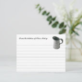  maatbeker - Persoonlijke ontvangkaarten Briefkaart (Staand voorkant)