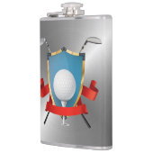 Maatkolf van de vinylwikkel van Golfer Heupfles (Links)