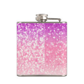 Maatkolf van Unicorn Ombre Fade Glitter Heupfles (Achterkant)