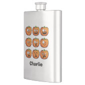 maatkolf voor Halloween Pumpkins Heupfles (Links)