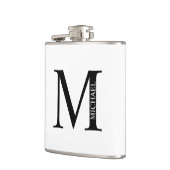 Maatkolf voor monogram en naam heupfles (Links)