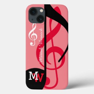 maatroze voor muzieknoten iPhone 13 hoesje