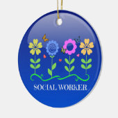 Maatschappelijk Arbeider, bloemontwerp Keramisch Ornament (Links)