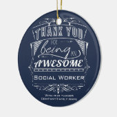 Maatschappelijk Arbeider Dank u wel Keramisch Ornament (Links)
