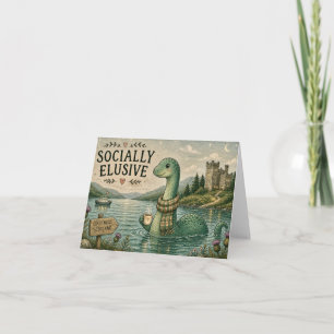 Maatschappelijk ontoegankelijke Nessie gezellige c Bedankkaart