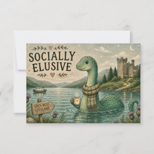 Maatschappelijk ontoegankelijke Nessie knusse cryp Bedankkaart