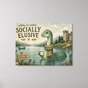 Maatschappelijk ontoegankelijke Nessie knusse cryp Canvas Afdruk