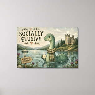 Maatschappelijk ontoegankelijke Nessie knusse cryp Canvas Afdruk