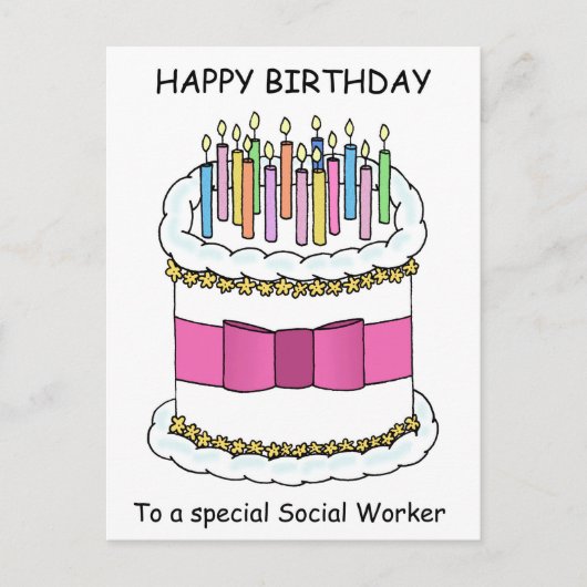 Maatschappelijk werker Happy Birthday Briefkaart (Voorkant)