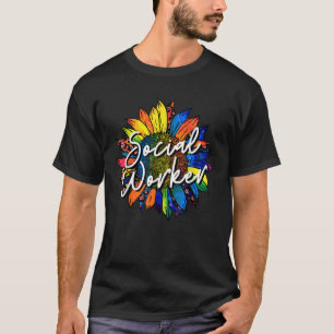 Maatschappelijk werker Leopard Zonnebloem Maatscha T-shirt