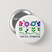 maatschappelijk werker ronde button 5,7 cm (Voorkant /achterkant)