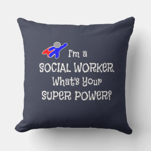 Maatschappelijk Werker Superkracht Kussen