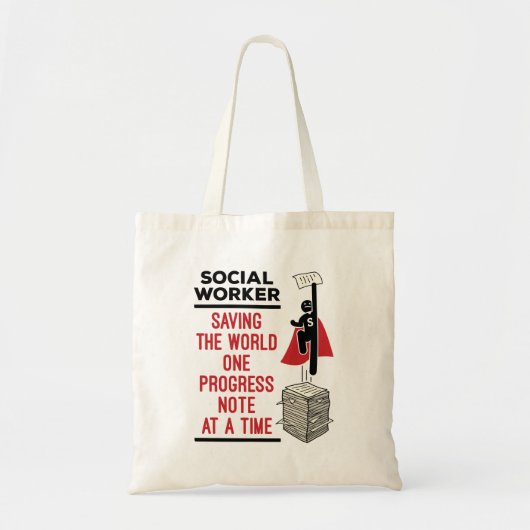 Maatschappelijk werkers Fungerend Voortgangsversla Tote Bag (Voorkant)