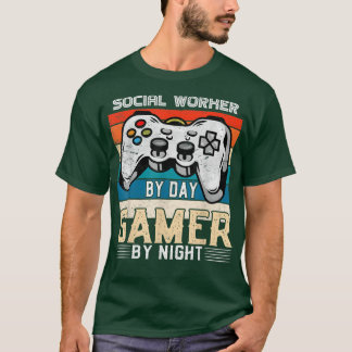 Maatschappelijke werker voor de dagelijkse gamer v t-shirt