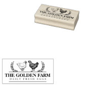Maatwerk boerderij kippenei bedrijf 	rubberstempel (Gestempeld)