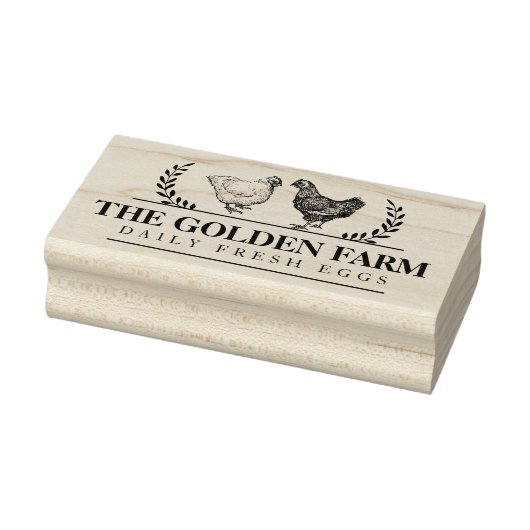 Maatwerk boerderij kippenei bedrijf 	rubberstempel (Stempel)