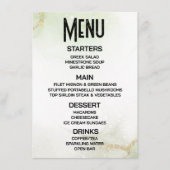 Maatwerk - Creëer Je Eigen Subtiele Groene Marmer Menu (Voorkant)