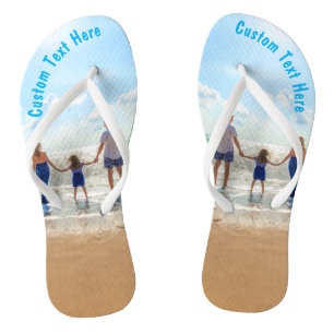 Maatwerk Foto Flip Flops met Tekst