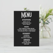 Maatwerk - Maak Je Eigen Zwarte Custom Menu (Staand voorkant)