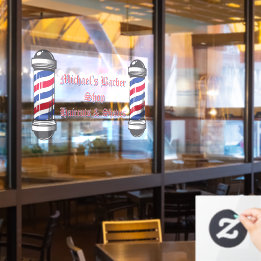 Maatwerk reclameborden voor herenkapper Promo 2 Raamsticker