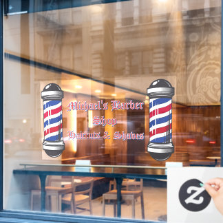 Maatwerk reclameborden voor herenkapper Promo 2 Raamsticker